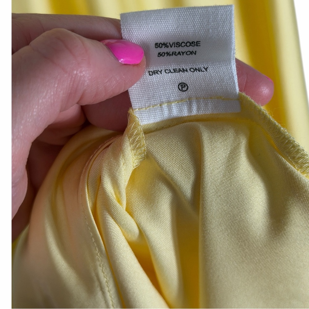 Rumored Yellow Banana Mirielle Backless Silky Formal Prom Maxi Dress - Picture 9 of 13